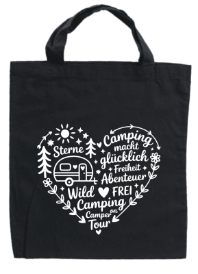 Camper Baumwolltasche: Herz • Freiheit • Abenteuer